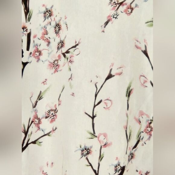 Dressfo 12 White Floral Print Shortsleeves Women's Opened Cardigan - Picture 9 of 13